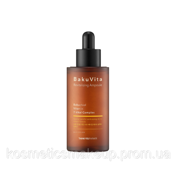 Відновлювальна сироватка з бакучіолом і вітамінами C та E THANK YOU FARMER BakuVita Revitalizing Ampoule 50 ml 190 фото