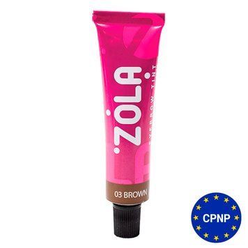 Фарба для брів з колагеном ZOLA Eyebrow Tint With Collagen 03 Brown 15 мл 0847 фото