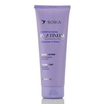 Маска тонуюча "Живлення та блиск" Soika Platinum 250 мл 0857 фото