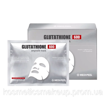 Освітлююча тканинна маска з глутатіоном Ампульна маска Medipell glutathione 600 Apmoule Mask 247 фото