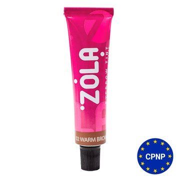 Фарба для брів з колагеном ZOLA Eyebrow Tint With Collagen 02 Warm Brown 15 мл 0848 фото
