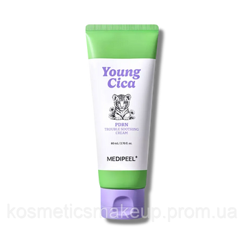 Заспокійливий крем для чутливої та проблемної шкіри Medipeel Young Cica PDRN Trouble Soothing Cream 80 мл 506 фото