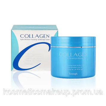 Зволожуючий масажний крем з колагеном для обличчя та тіла Enough Collagen Hydro Moisture Cleansing Massage Cream 300ml 331 фото