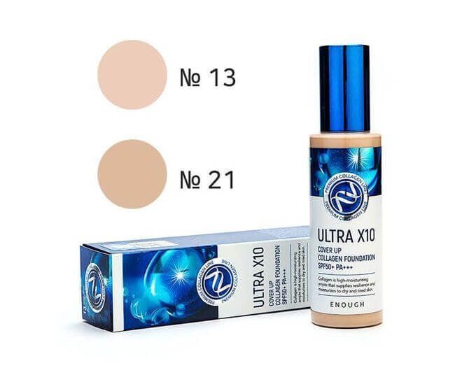 Тональний крем з колагеном ультра Enough Ultra X10 Cover Up Collagen Foundation SPF50+ PA +++ №13 0564 фото