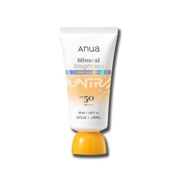 Мінеральний сонцезахисний крем з невагомим фінішем SPF50 ANUA Mineral Weightless Finish Sunscreen 50ml 0884 фото