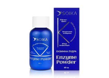 Ензимна пудра для вмивання з екстрактом центелли та алоє Soika 60g 0950 фото