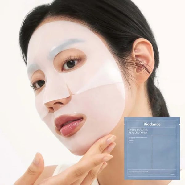 Гідрогелева маска для обличчя з керамідами та пантенолом Biodance Hydro Cera-Nol Real Deep Sheet Mask 0183 фото