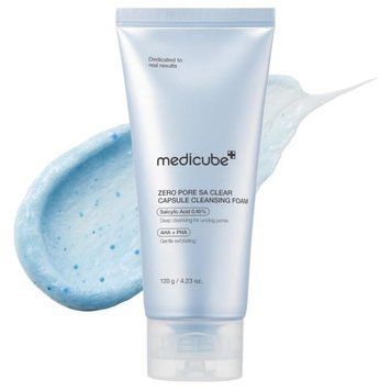 Очищувальна пінка для вмивання з капсулами для звуження пор Medicube Zero Pore SA Clear Capsule Cleansing Foam 120 g 0891 фото