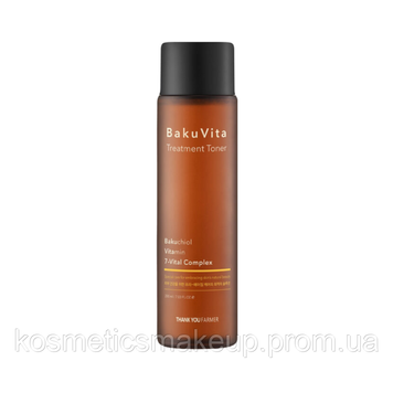 Зволожувальний тонер з бакучіолом і вітамінами C та E Thank You Farmer BakuVita Treatment Toner 200 ml 188 фото